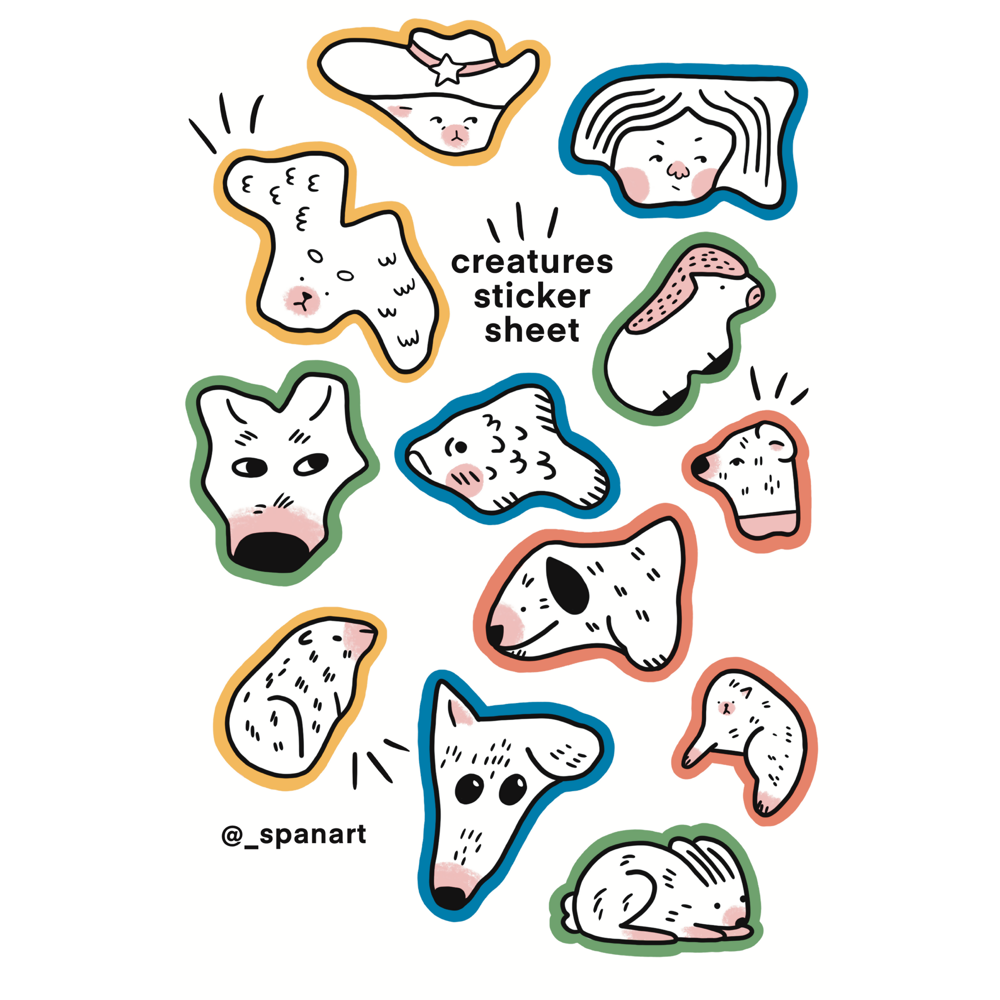 Sticker Sheet 'Creatures'