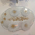 ELEGANT WHITE AND PEARLS HANDMADE RESIN TRAY WITH 4 COASTERS