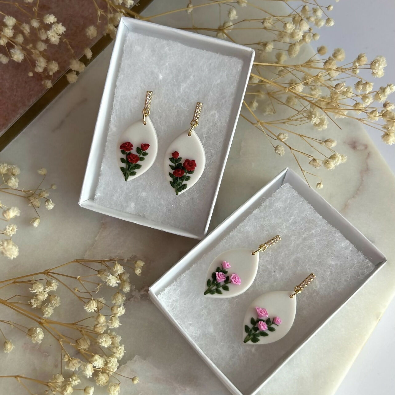 Rose Flower Earrings