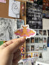 Pixel Rosy Maple Moth Die-Cut Sticker