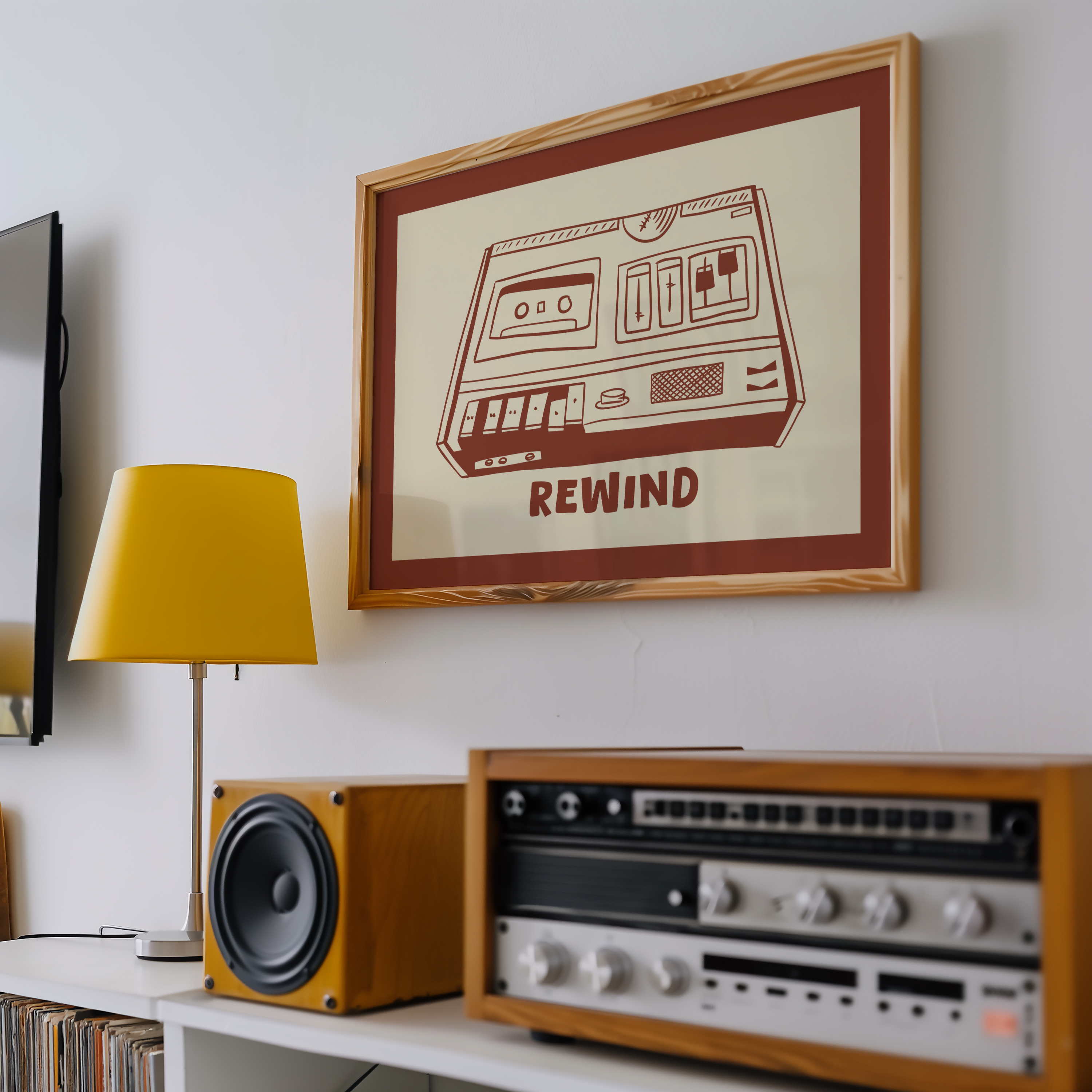 Rewind Tape Player Print