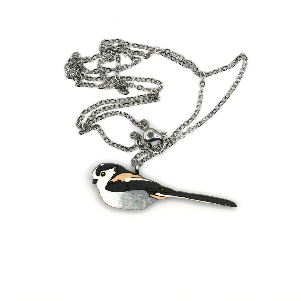 Long Tail Tits Necklace and Earrings Set