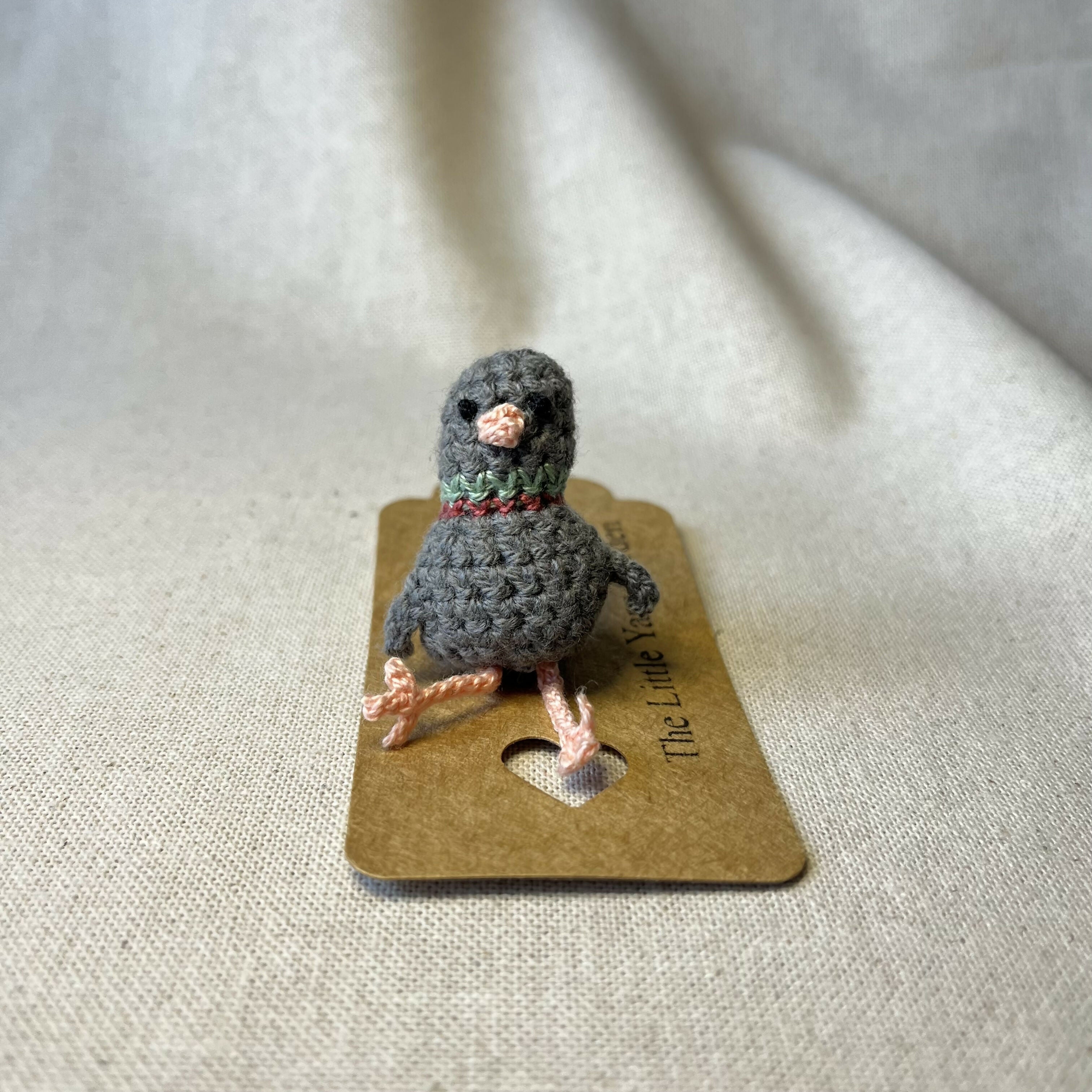 Crochet Pigeon Brooch