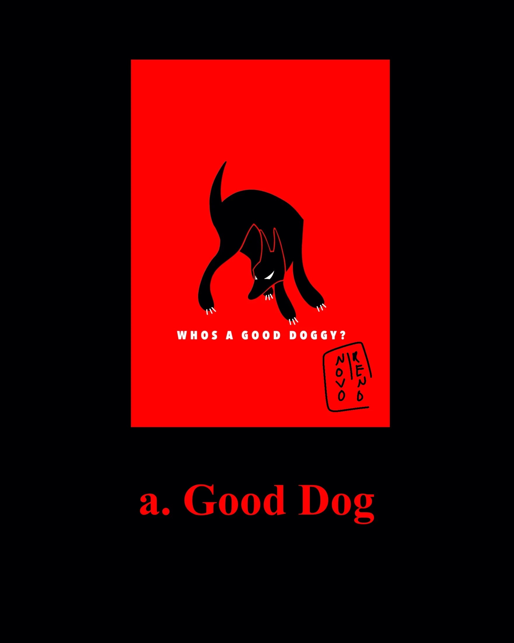 GOOD BAD DOG - A6 Postcard