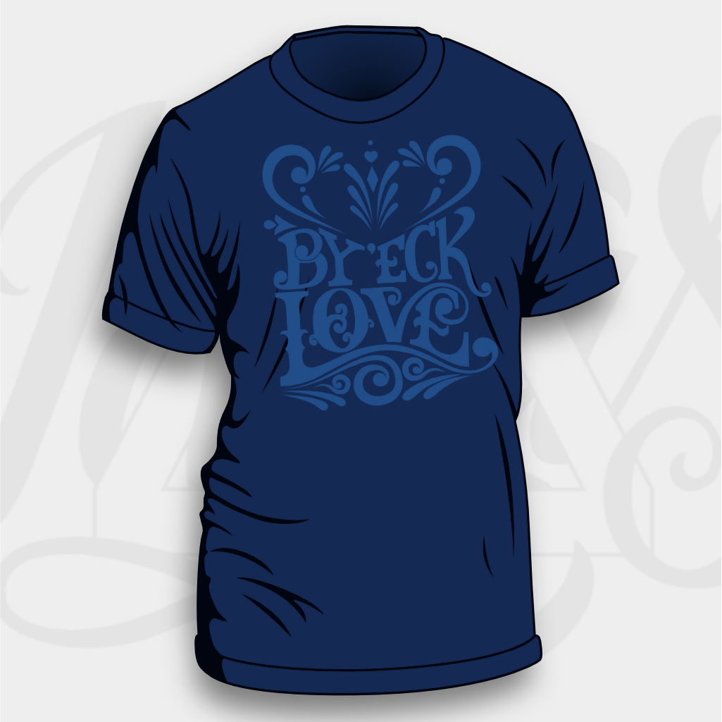 By 'Eck Love Navy Blue Cotton Unisex T-Shirt