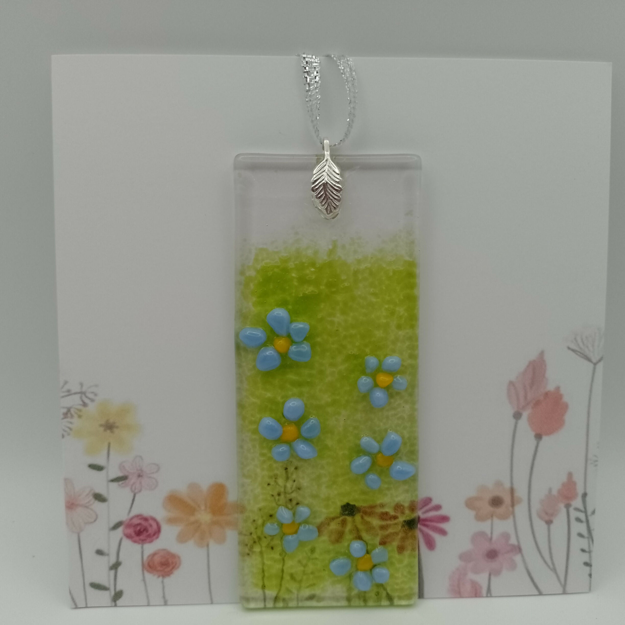 Fused Glass Flower Card