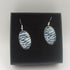 Dark Blue with White Striped Enamel Earrings
