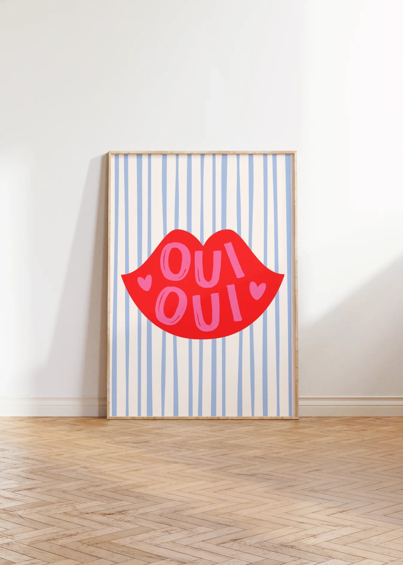 OUI OUI LIPS WALL ART PRINT