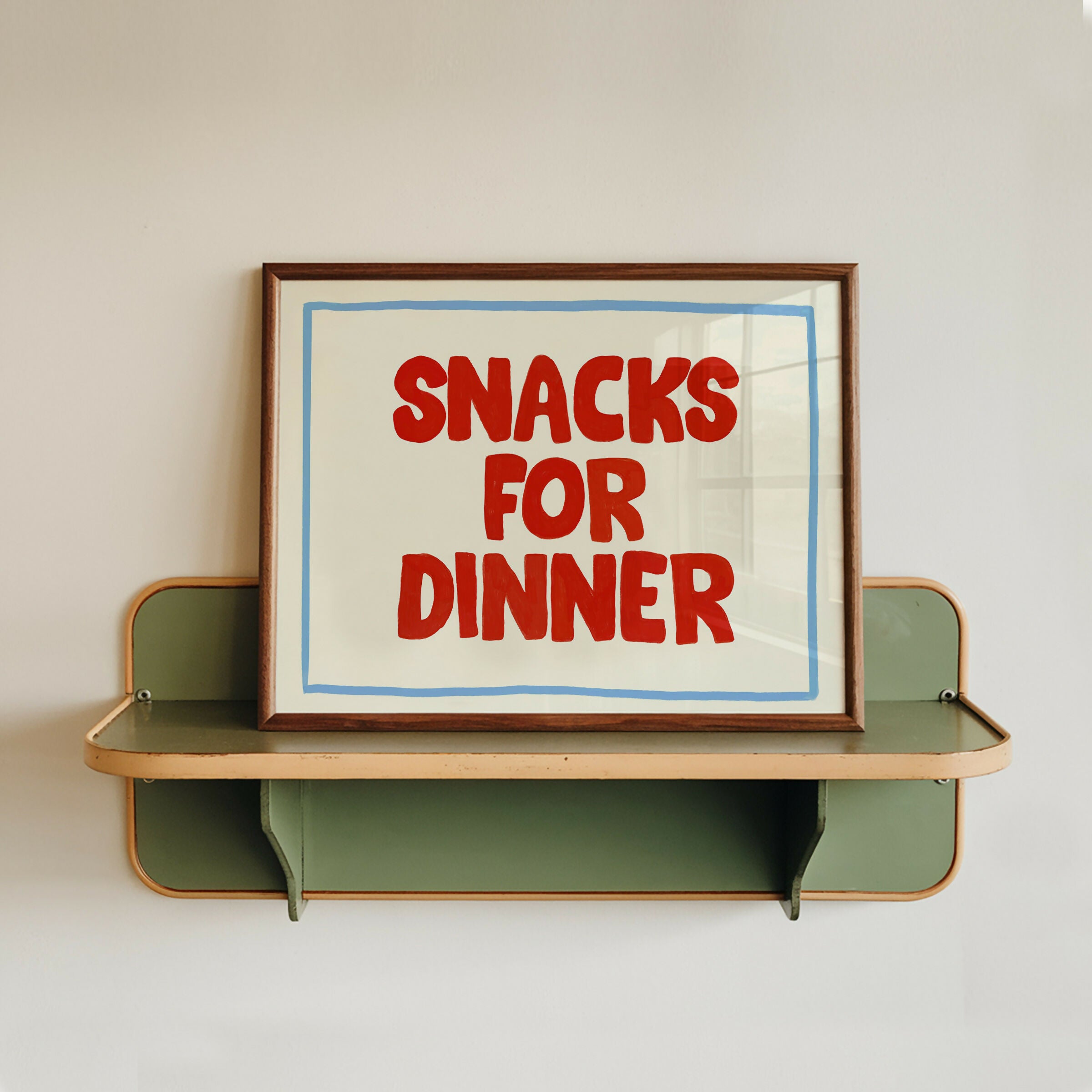 Snacks For Dinner Kids Print Nursery Playroom