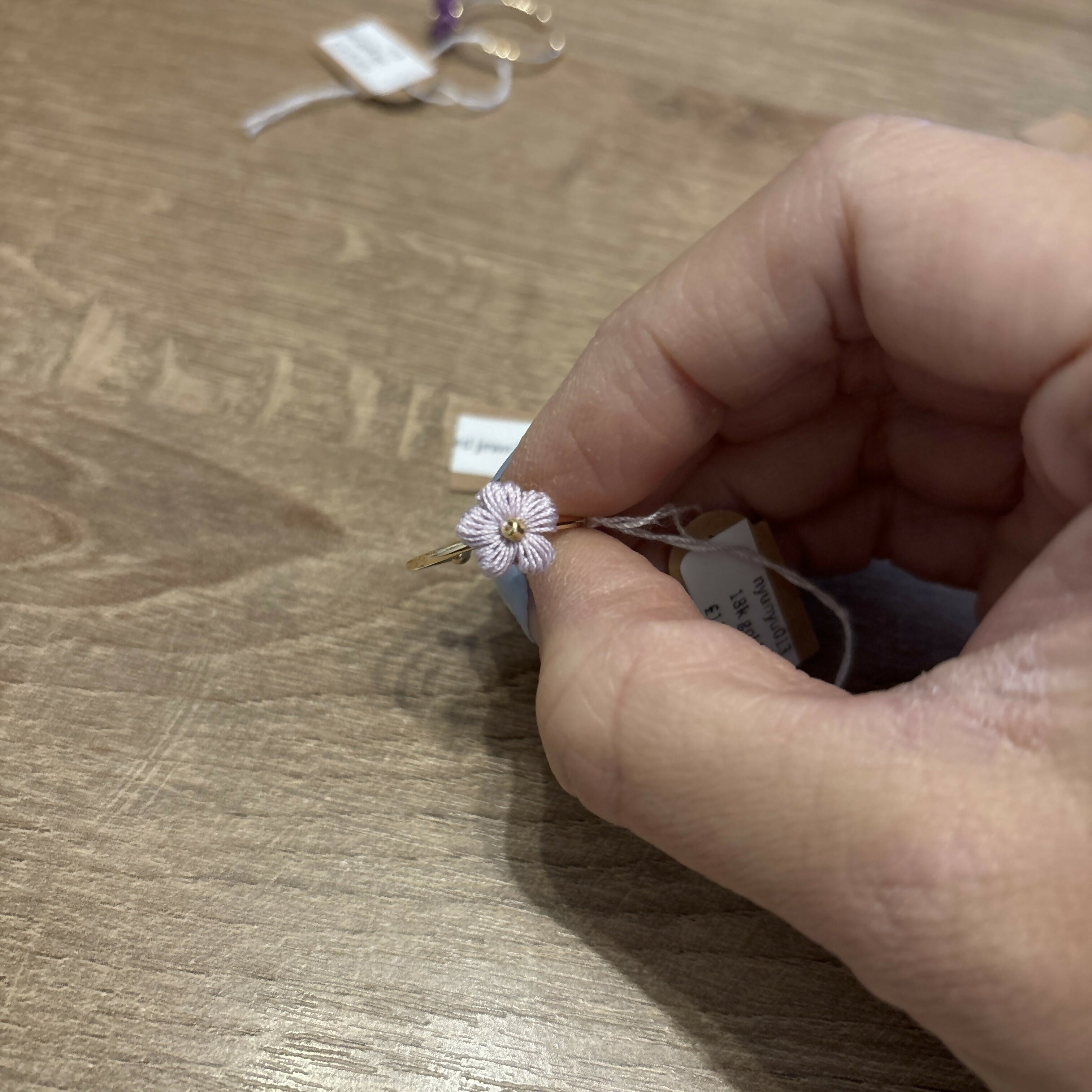 Micro Crochet Flower Rings
