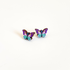 Purple Butterfly Stud Earrings