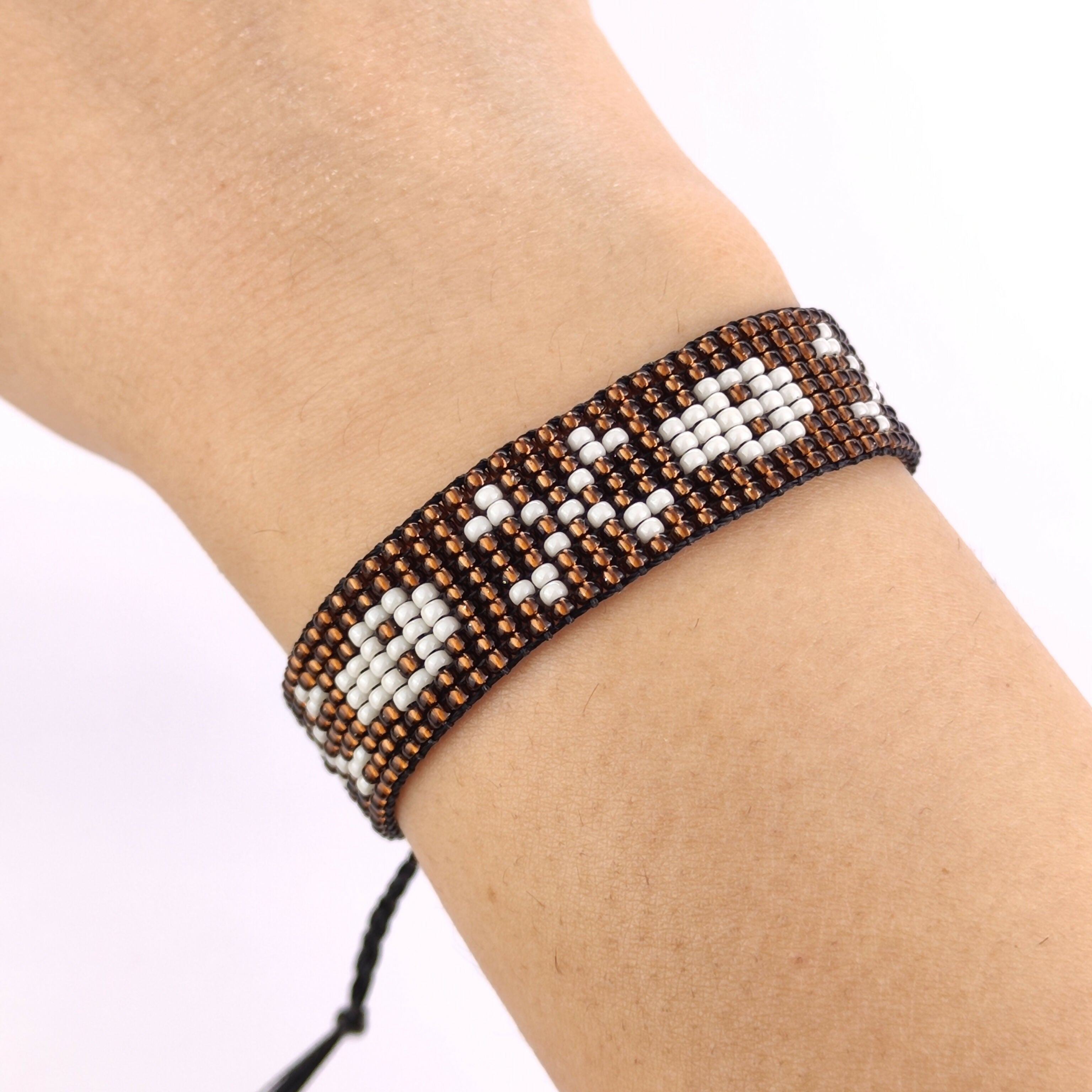 Bead Loom Bracelet - Skull Motif