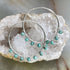 Handmade Sterling Silver Turquoise Beaded Hoop Earrings