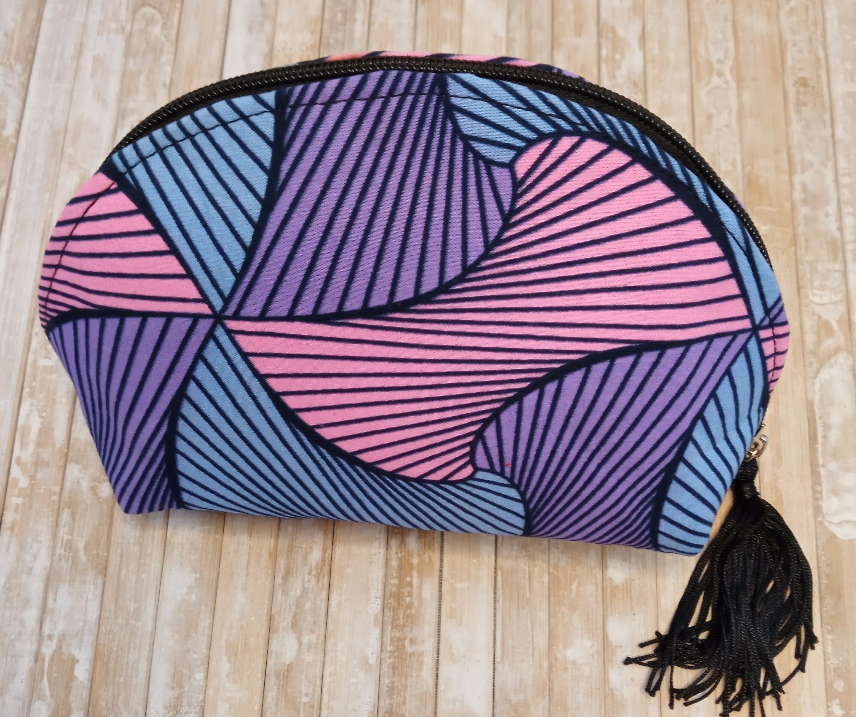 Cosmetic Pouch with wipe clean Vinyl Lining various prints