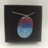 Purple and Powder Blue Enamel Pendant with Pattern