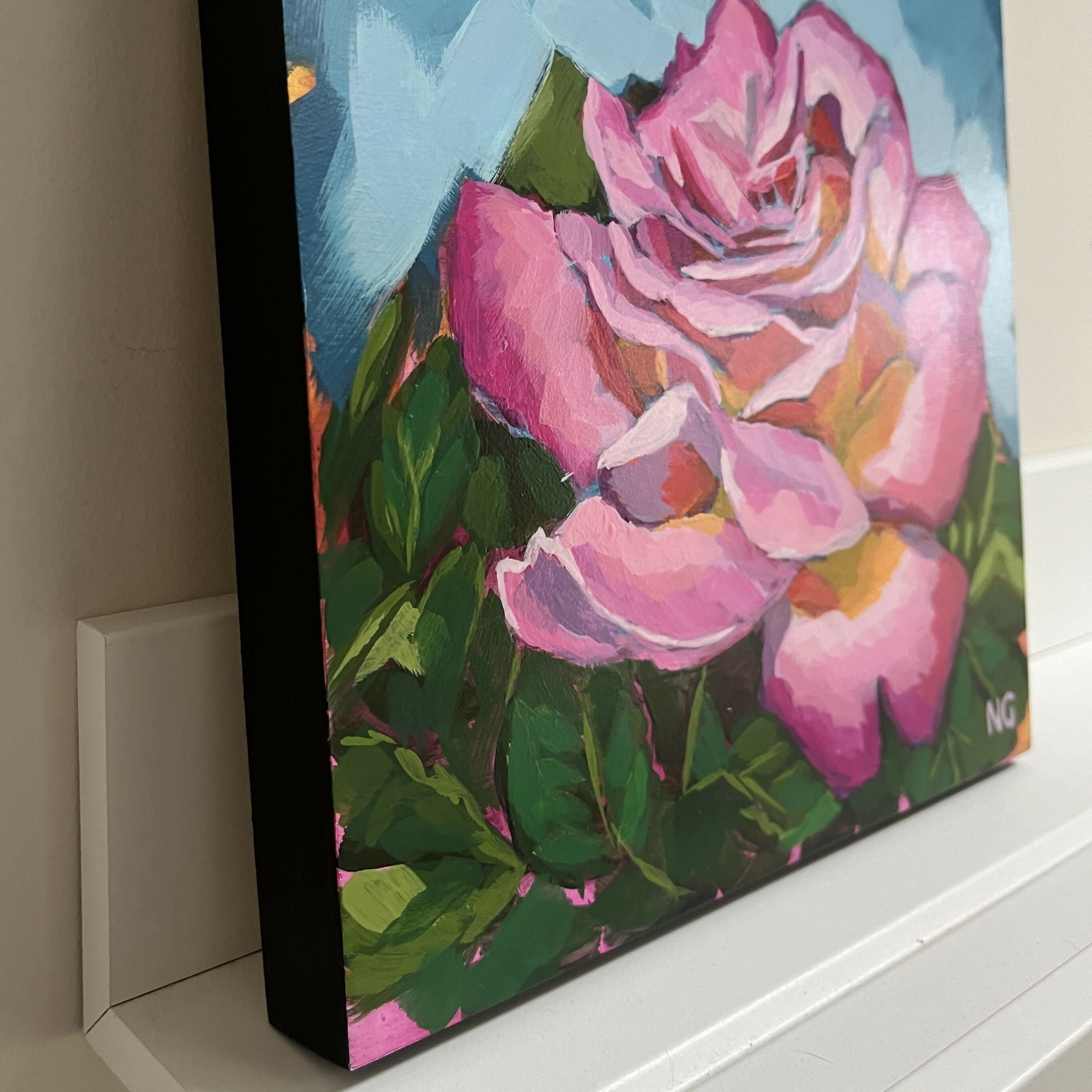 Pink Rose - Original Acrylic Painting