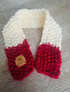 PET SCARF, STRIPY, 2-COLOUR COSY FOR CAT OR SMALL DOG