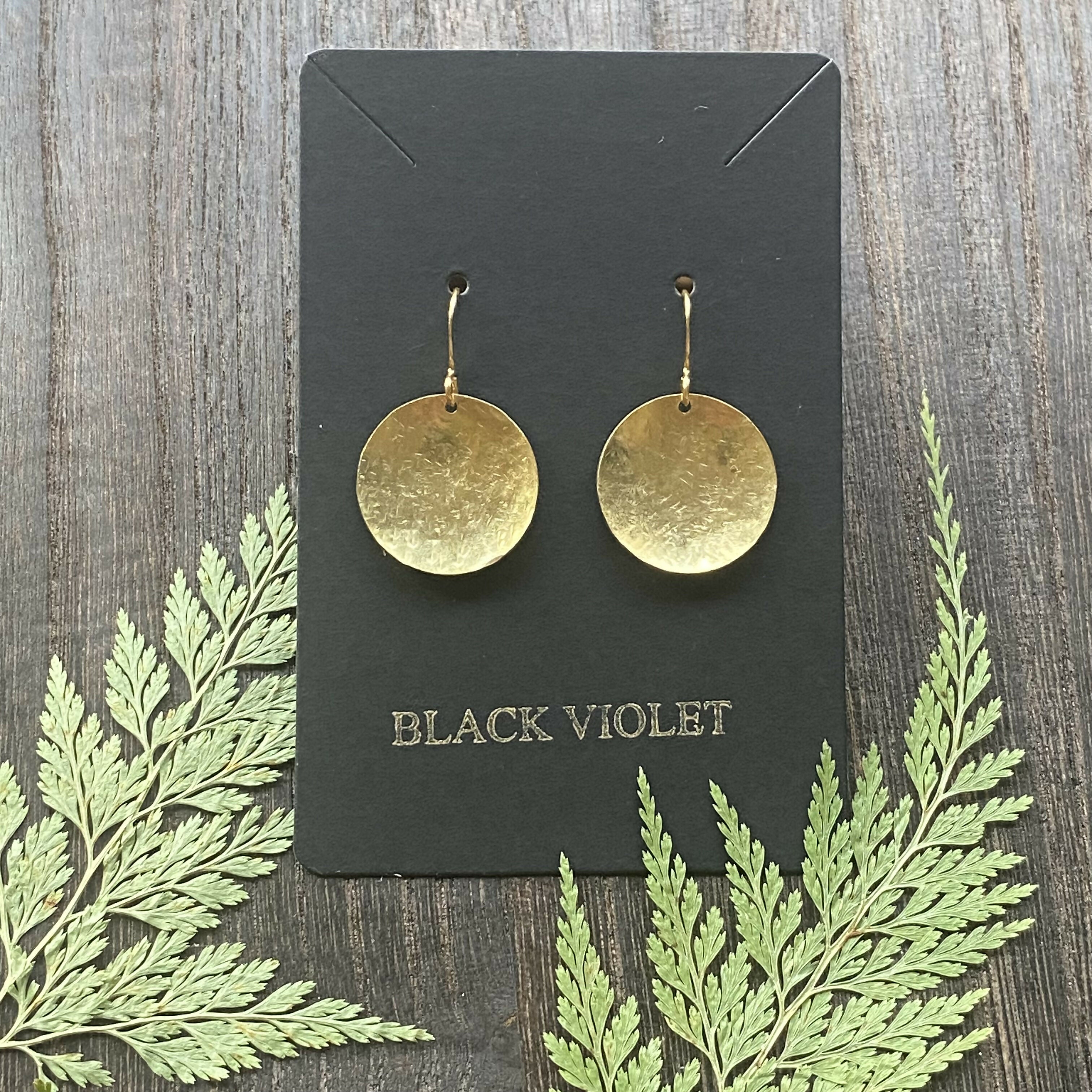 SMALL BRASS MOON EARRINGS