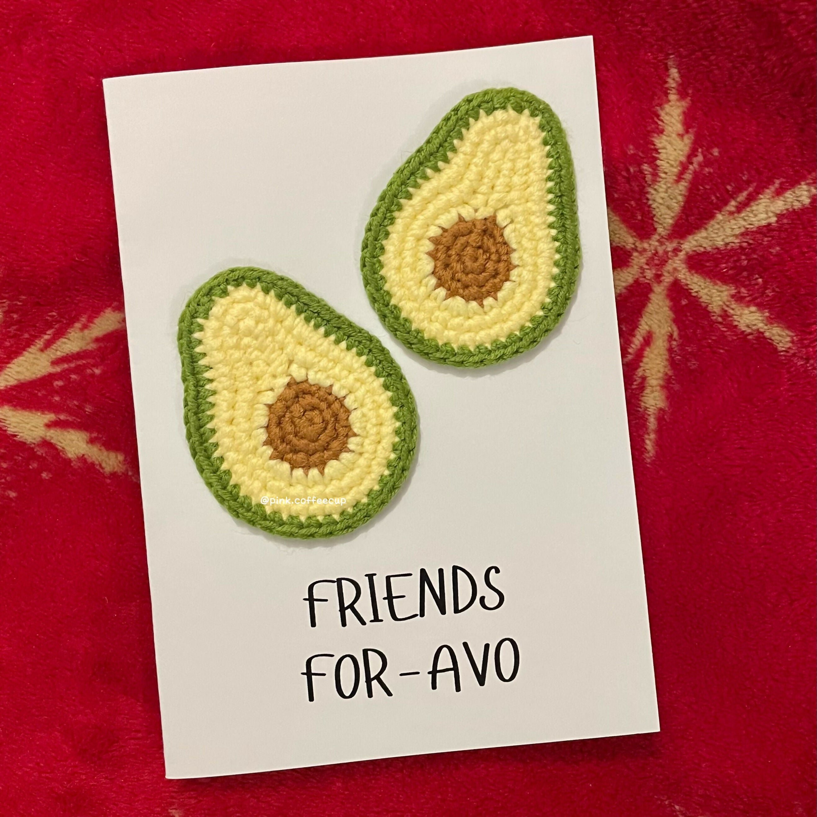 Crochet Handmade Greeting Card - Friends Foravo