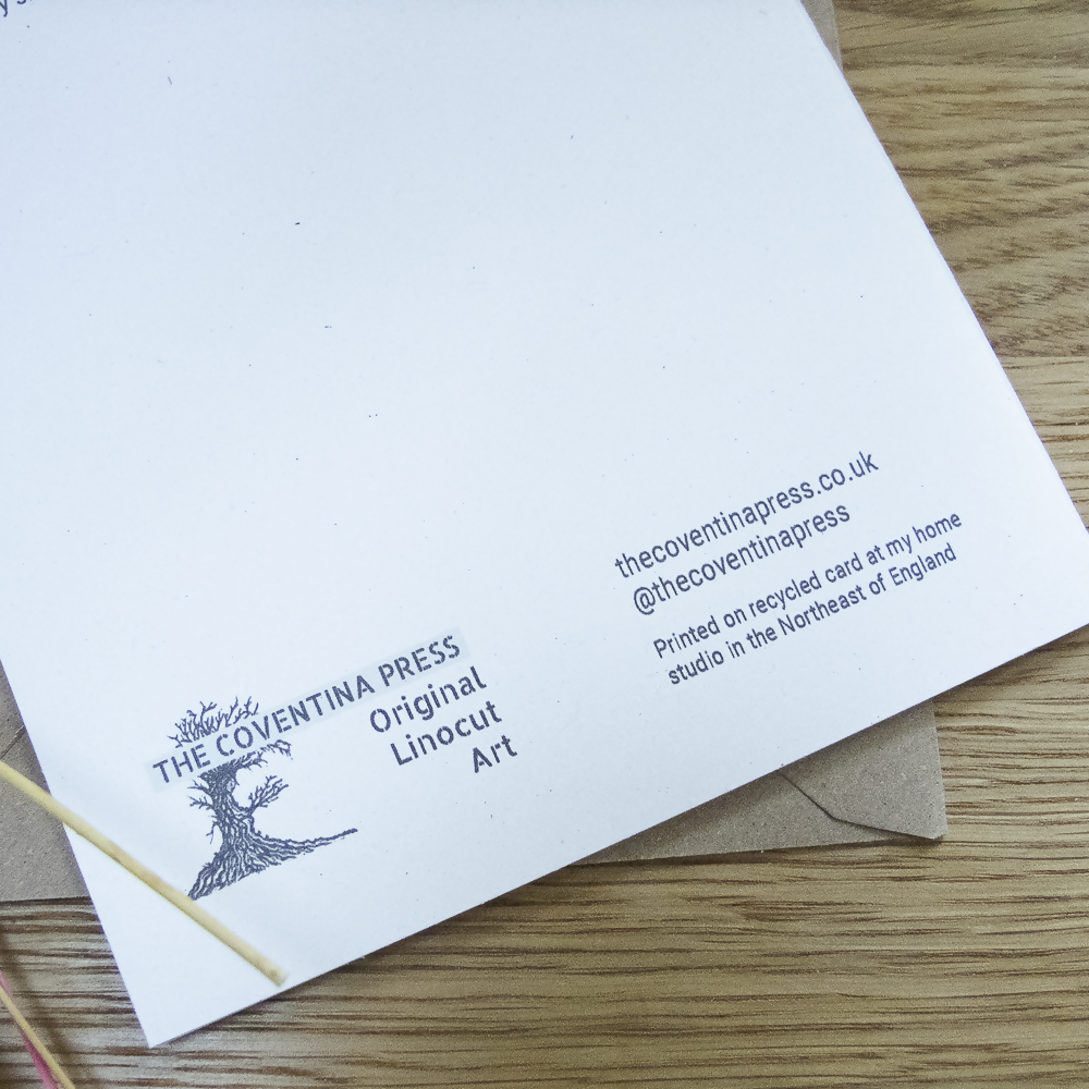 VENUS OF WILLENDORF LINOCUT GREETING CARD