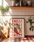 CHILLI REPEAT WALL ART PRINT