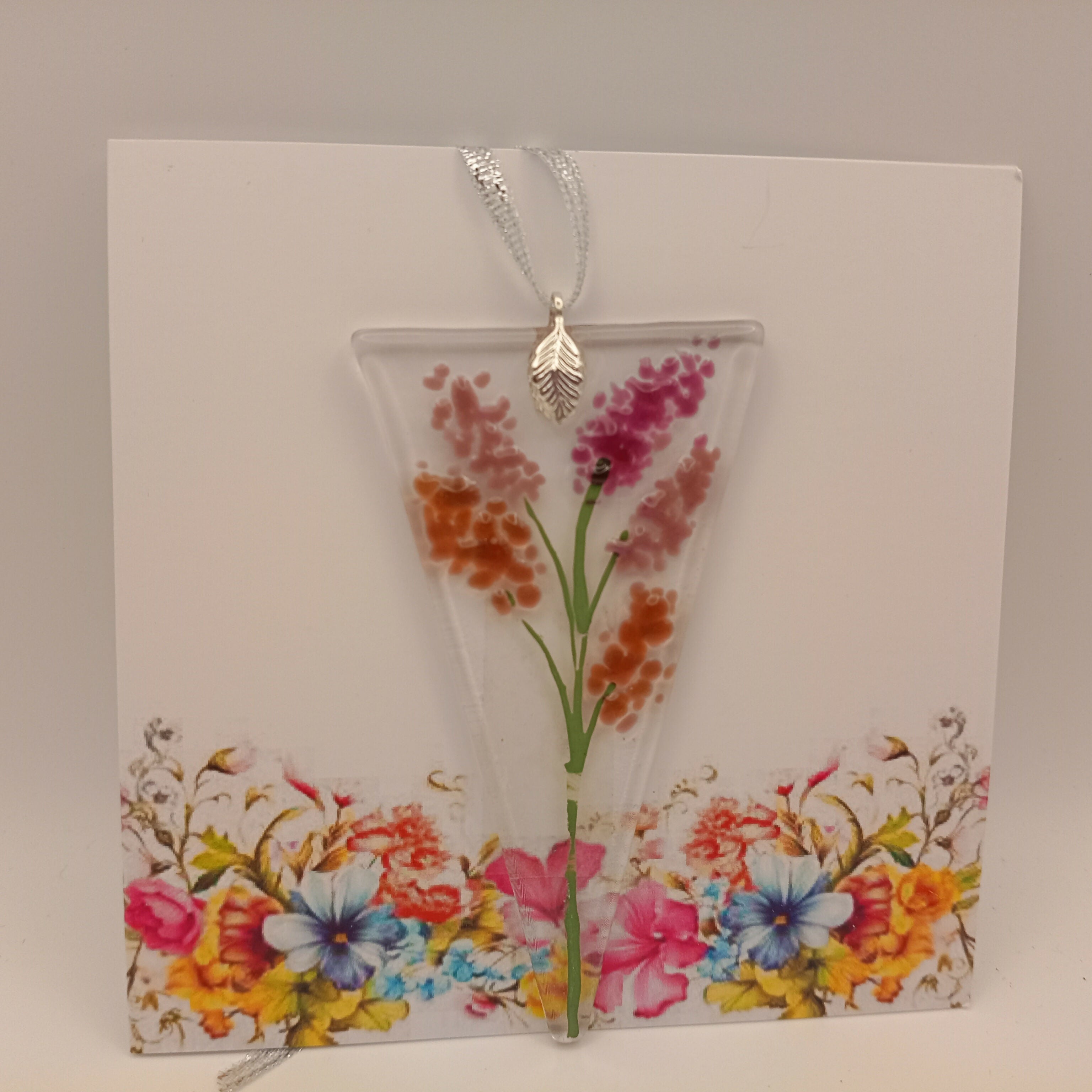 Fused Glass Flower Card
