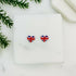 Union Jack Heart Stud Earrings
