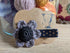 Hair Accessory - grey purple flower hair clip