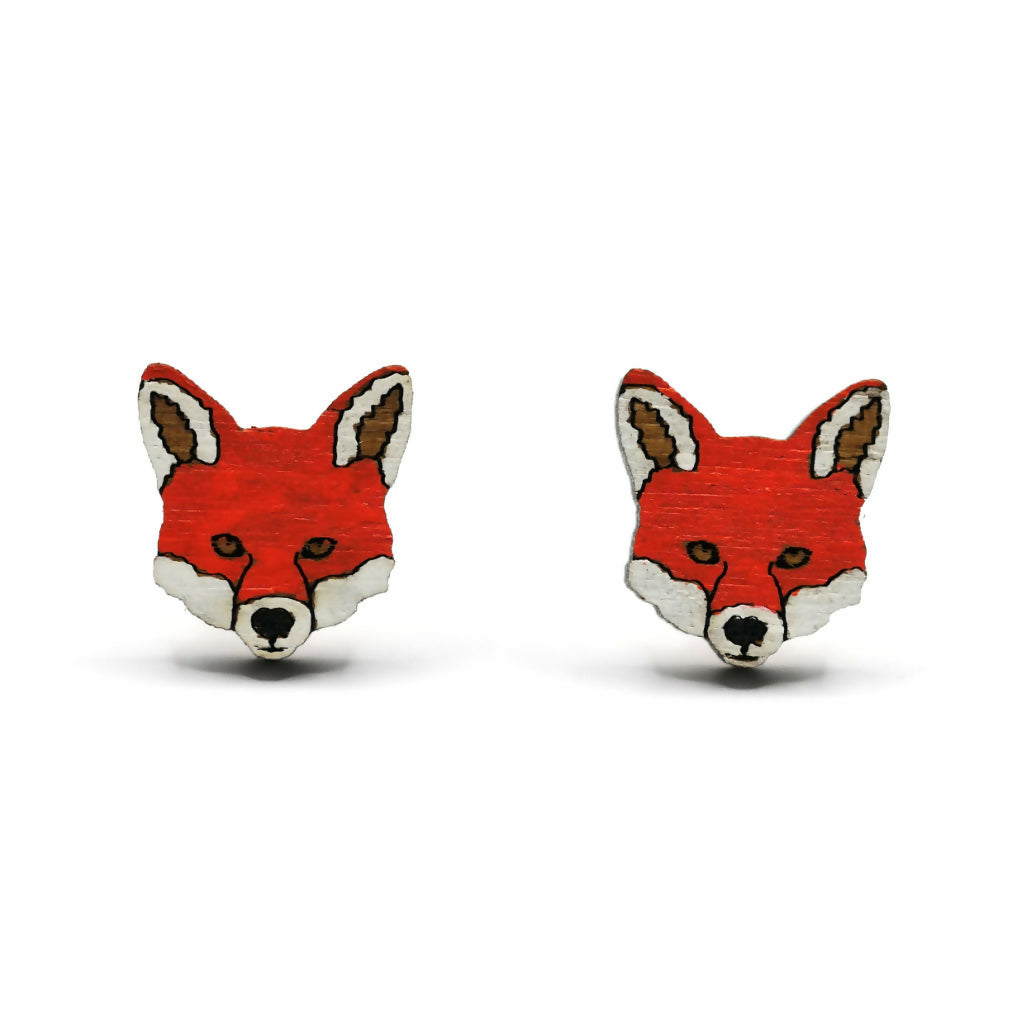 Foxes Necklace and Stud Earrings Set