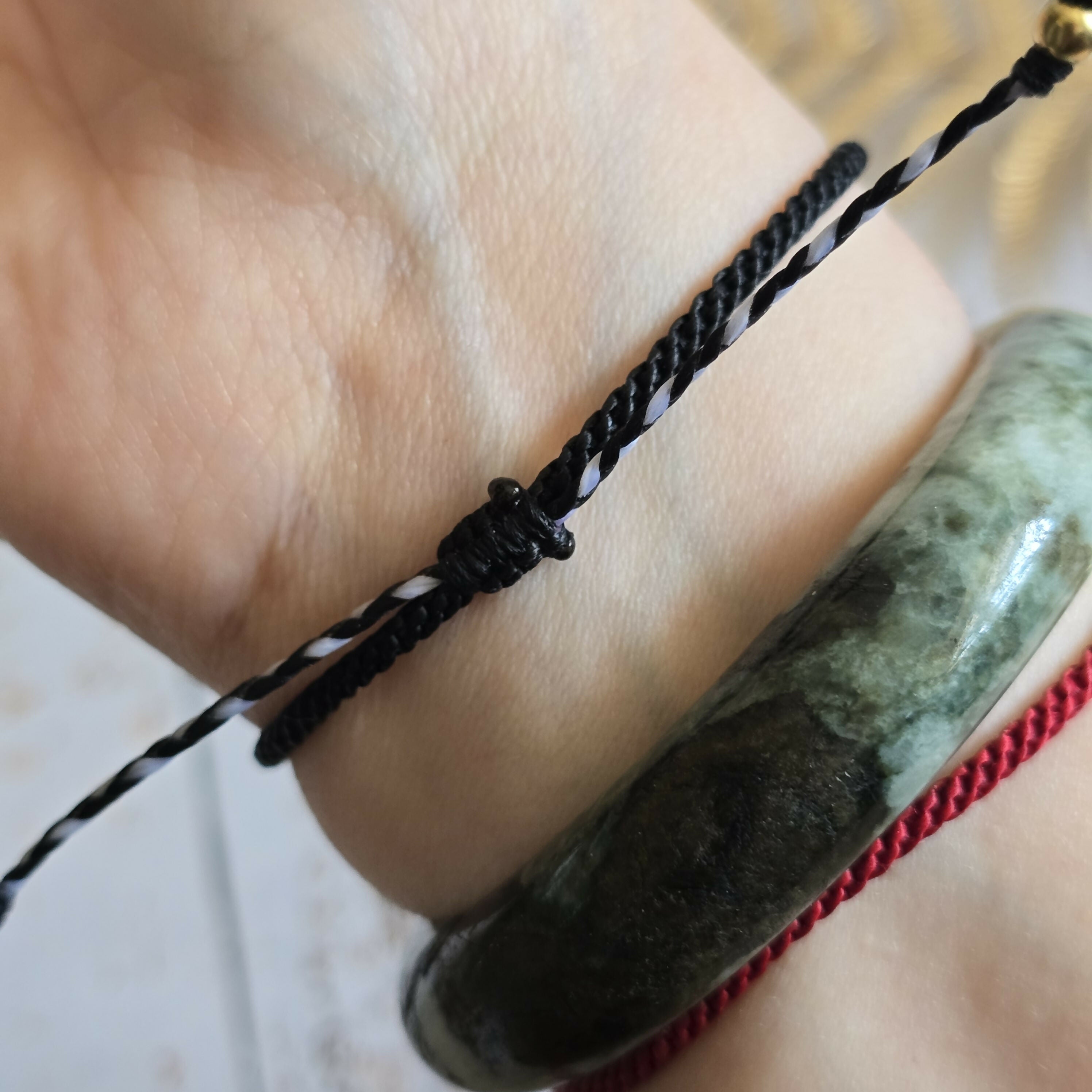 Moonstone Birthstone Bracelet; Single Crystal Macrame Adjustible June Gift Bracelet