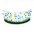 Small Fused Glass Curve With Flower Meadow Design (Blue & Green)