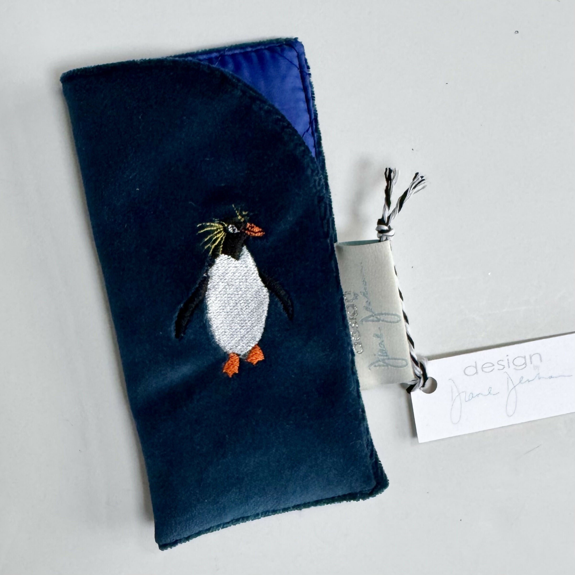 Original Design Embroidered Slip In Glasses Case