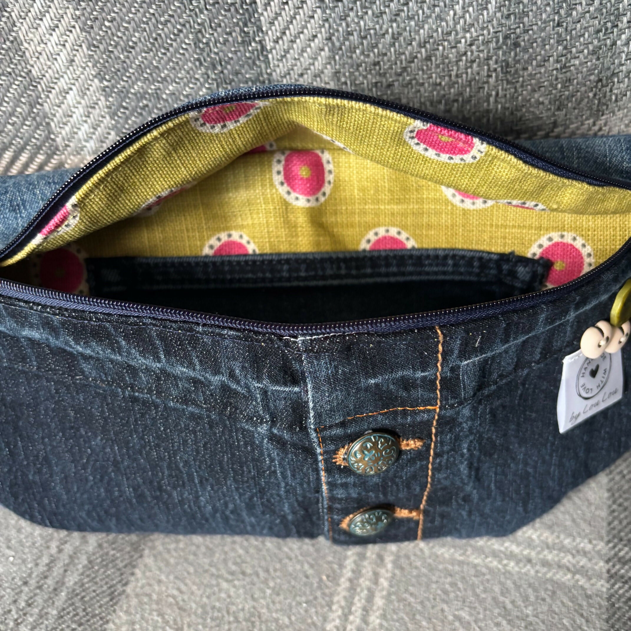 Unique Bum Bag Belt Bag Made From Upcycled Jeans With Adjustable Strap