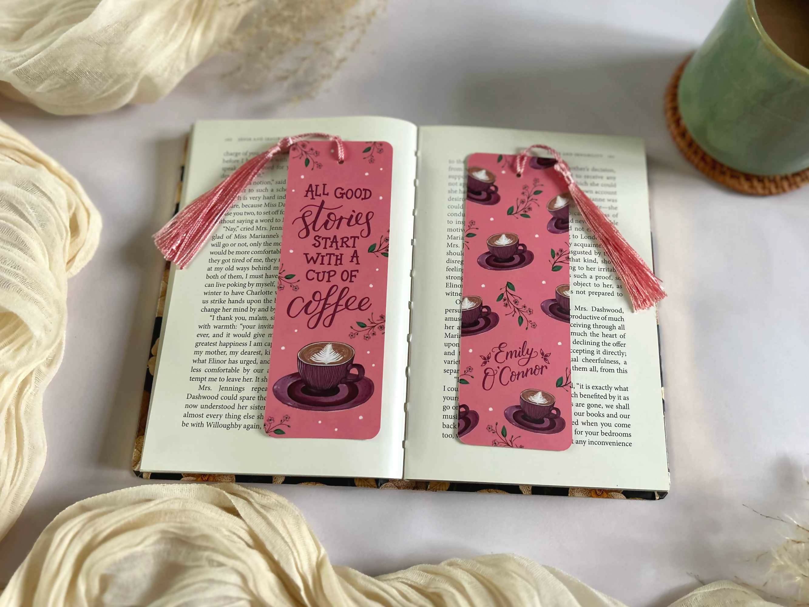 Coffee Lover Bookmark Pink