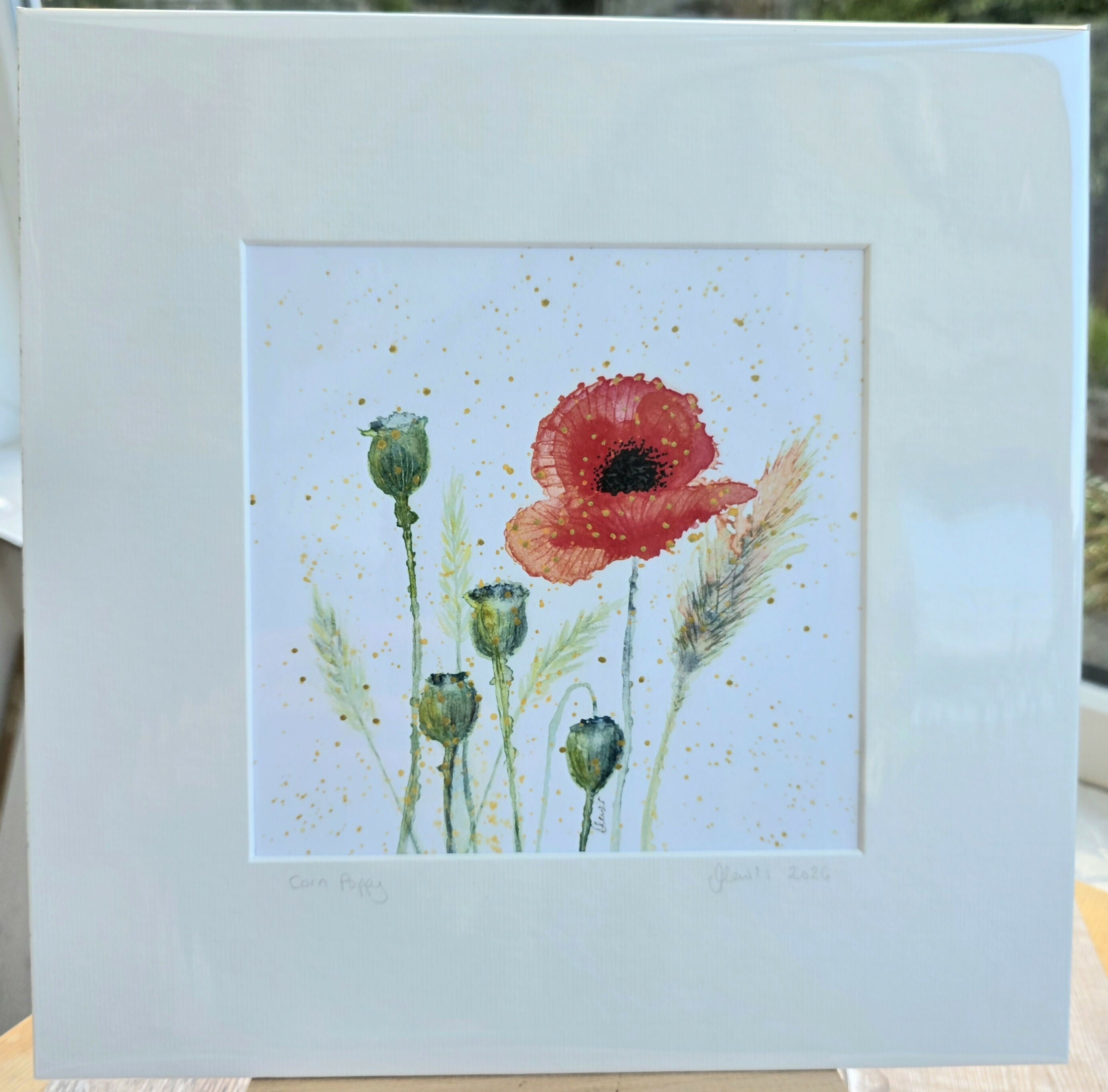 'Corn Poppy' - Hand Finished Print