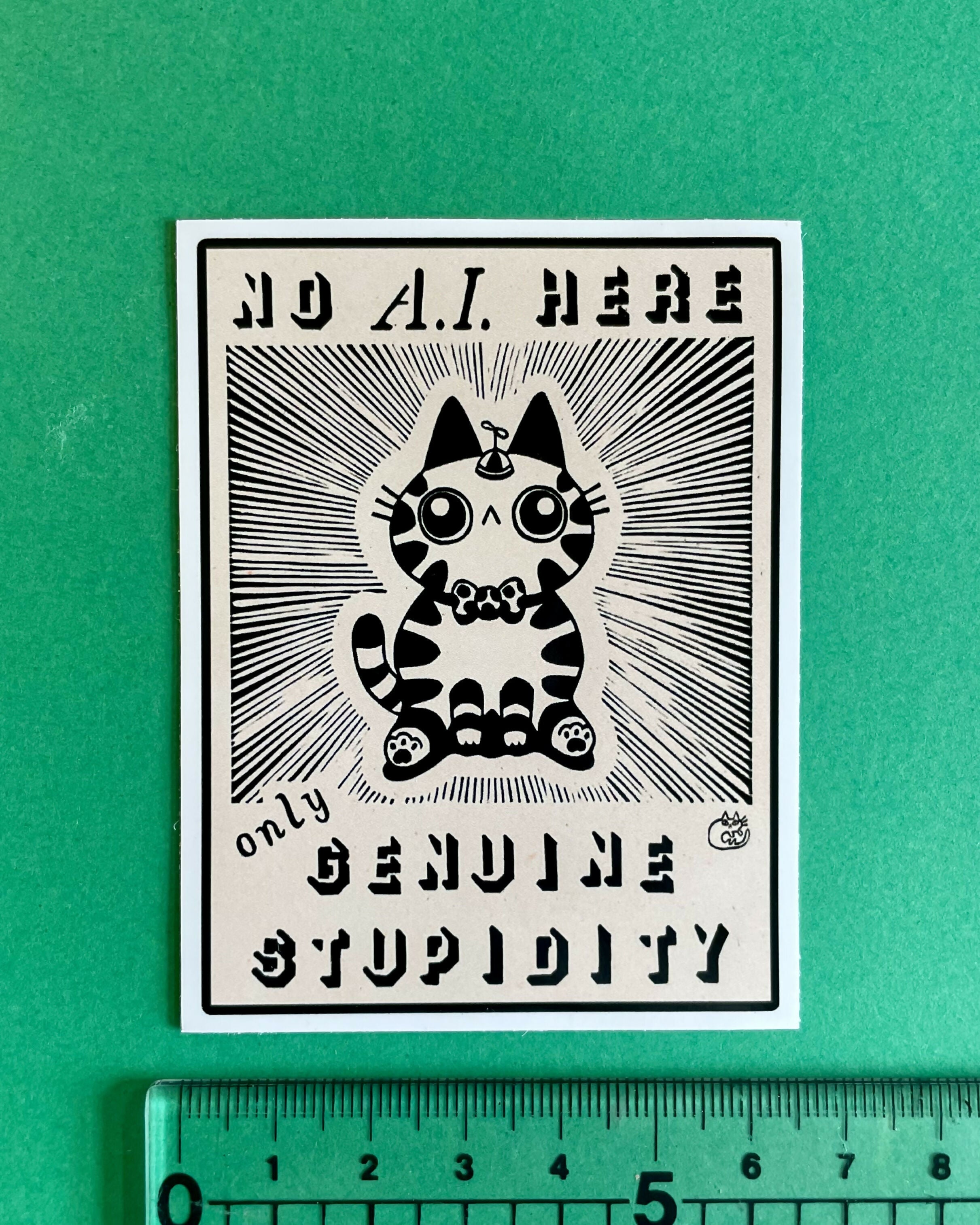 No AI Sticker Black