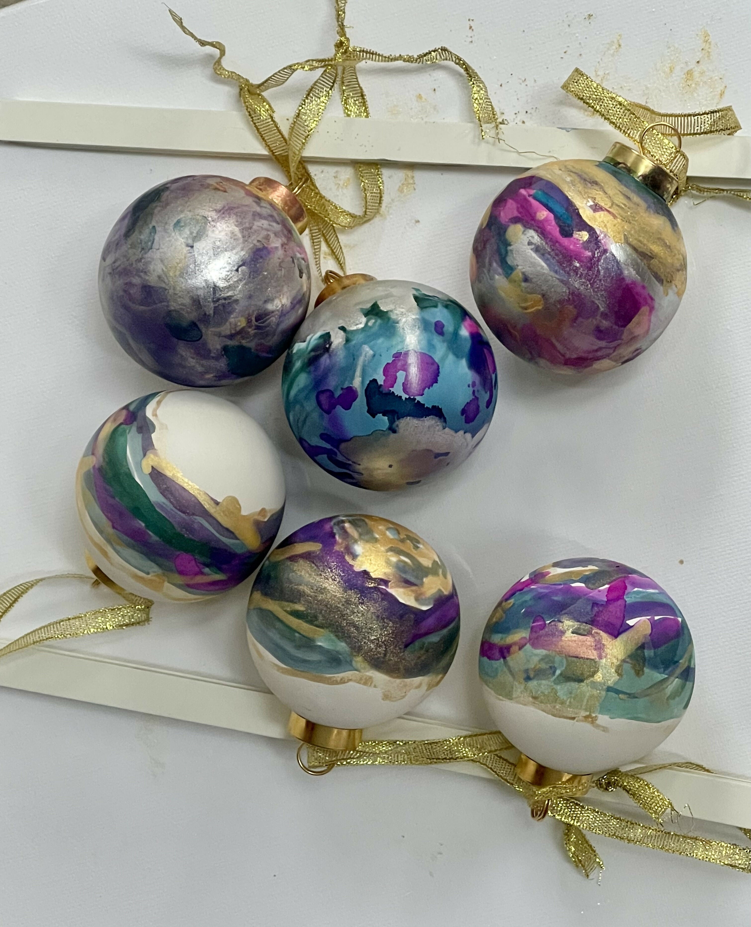 Hand Painted Ceramic Baubles
