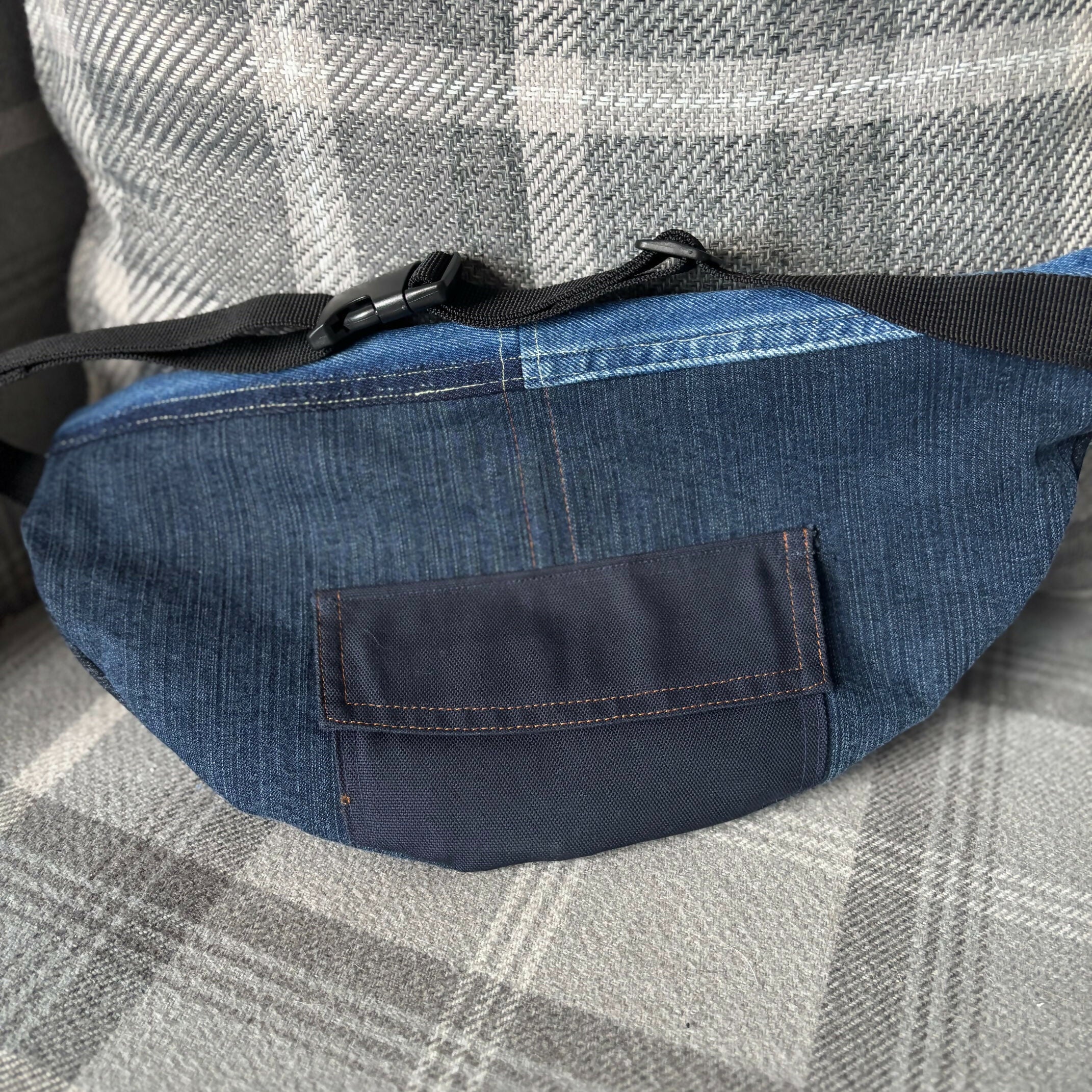 Unique Bum Bag Belt Bag Made From Upcycled Jeans With Adjustable Strap