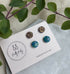 Clay Stud Pack - Burgundy Gold Leaf and Deep Blue & Gold