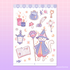 Vinyl Sticker Sheet - Cat Wizard