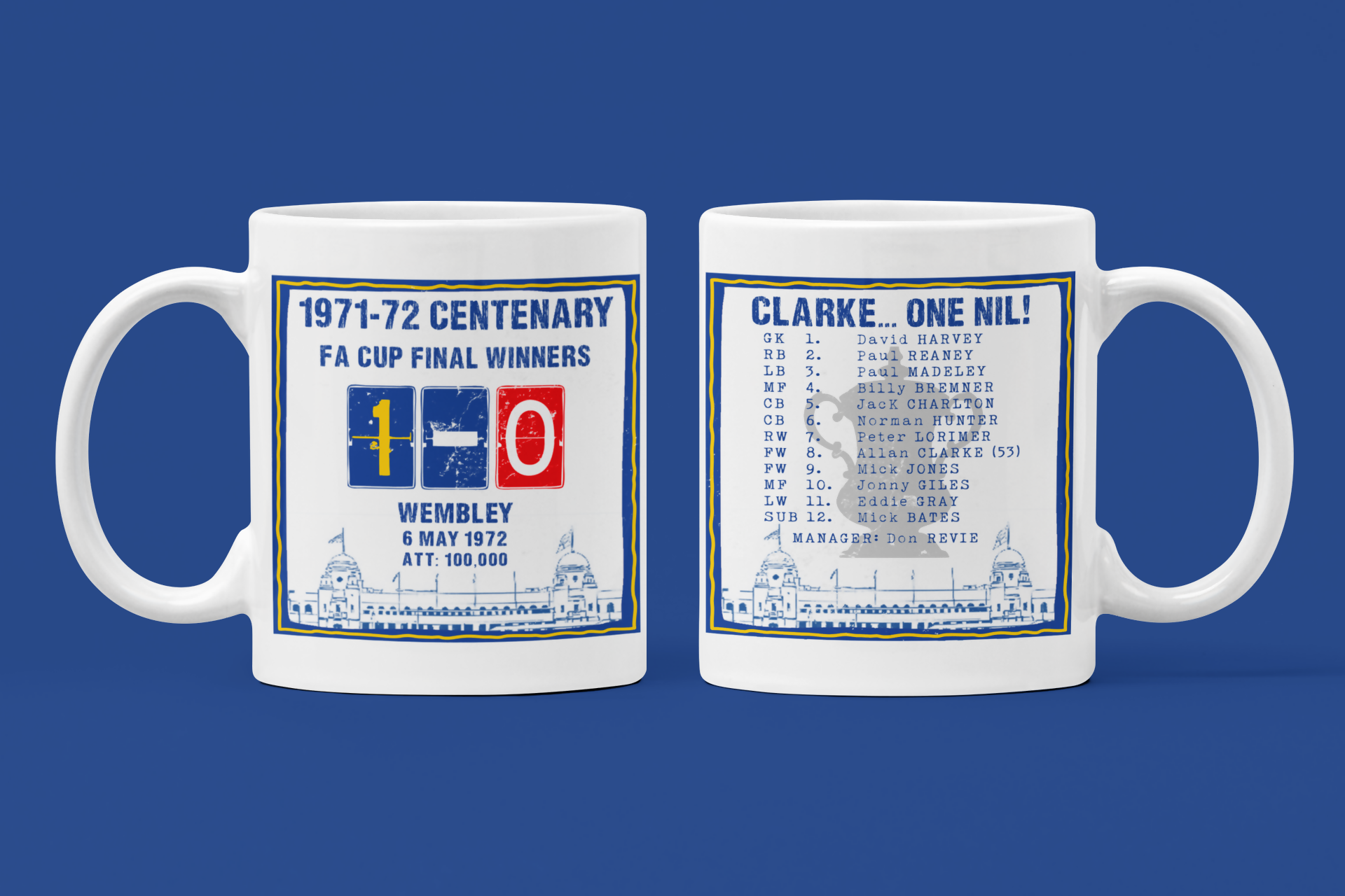 Leeds Utd Mug 1972 CUP FINAL Design