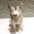 Ceramic Alaskan Malamute Dog Sculpture