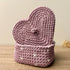 Crochet Heart Shaped Basket with Lid