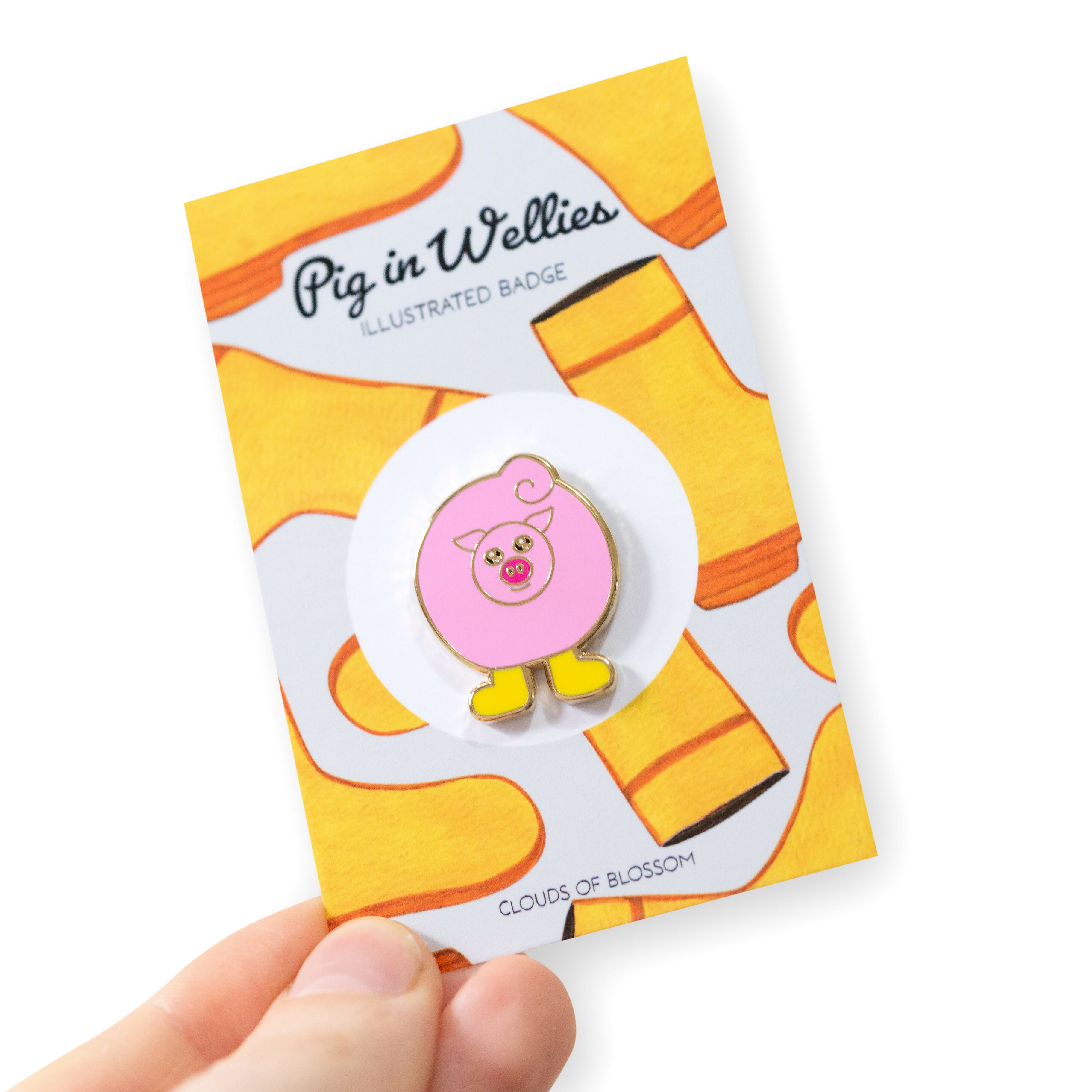 Pig in Wellies Enamel Pin Badge
