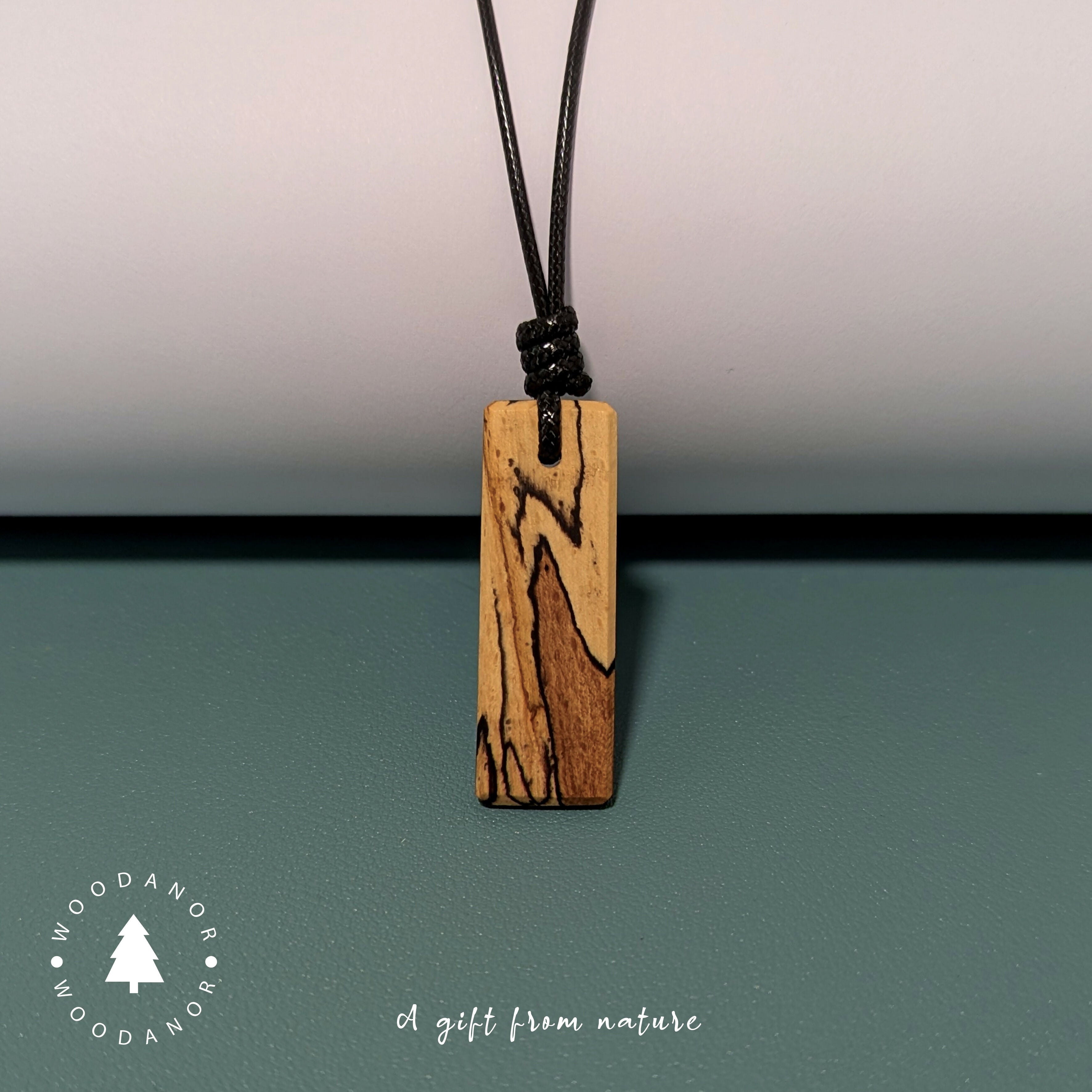Natural Grain Wood Pendant