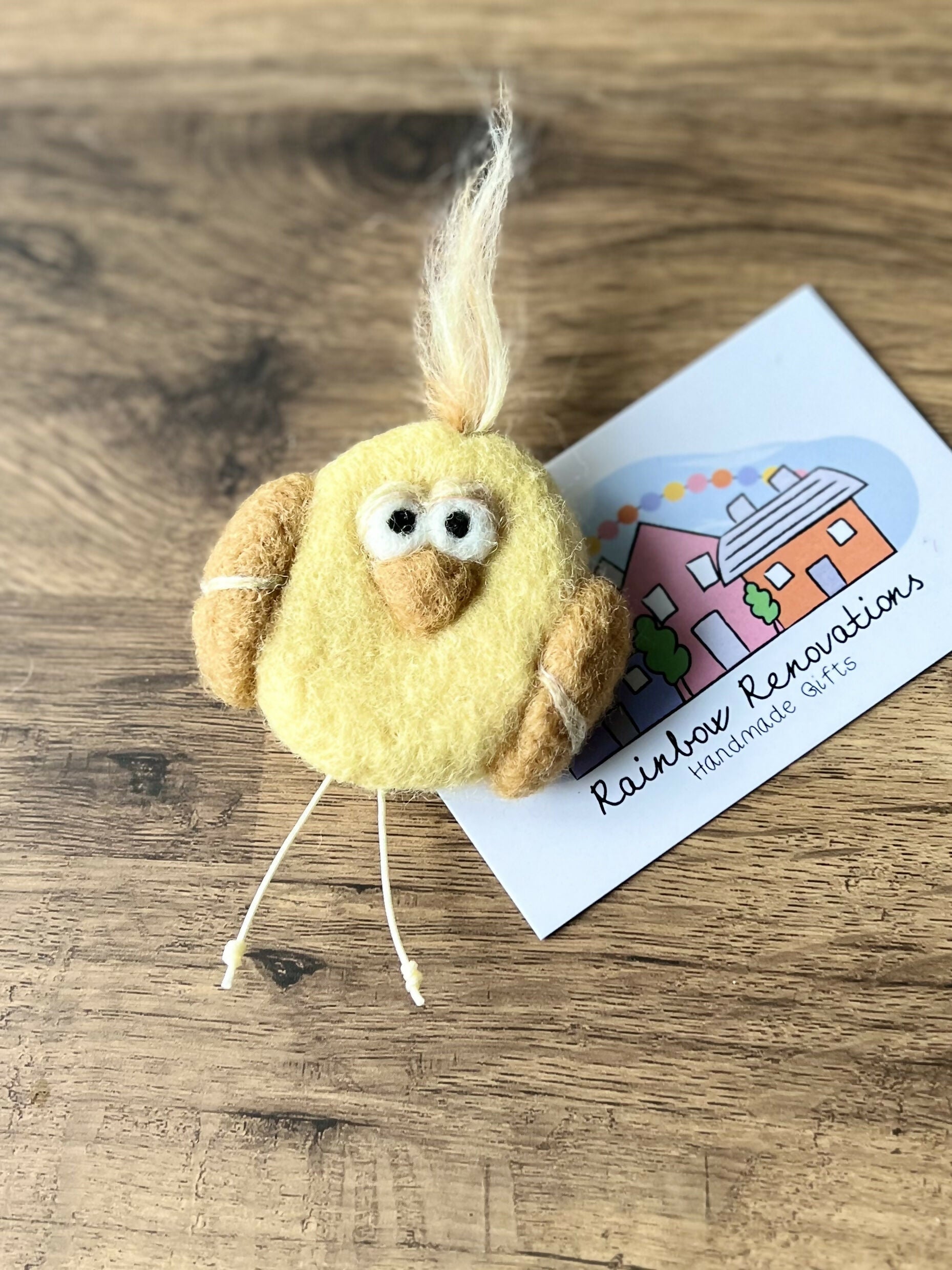 Felted Quirky Bird Magnet