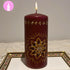 Hand Painted Candle with Mandala Pattern