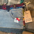 Unique Design Handcrafted Bag Purse Handbag Made From Upcycled Jeans And Bright Fabrics
