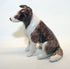 Ceramic red merle Border collie dog sculpture