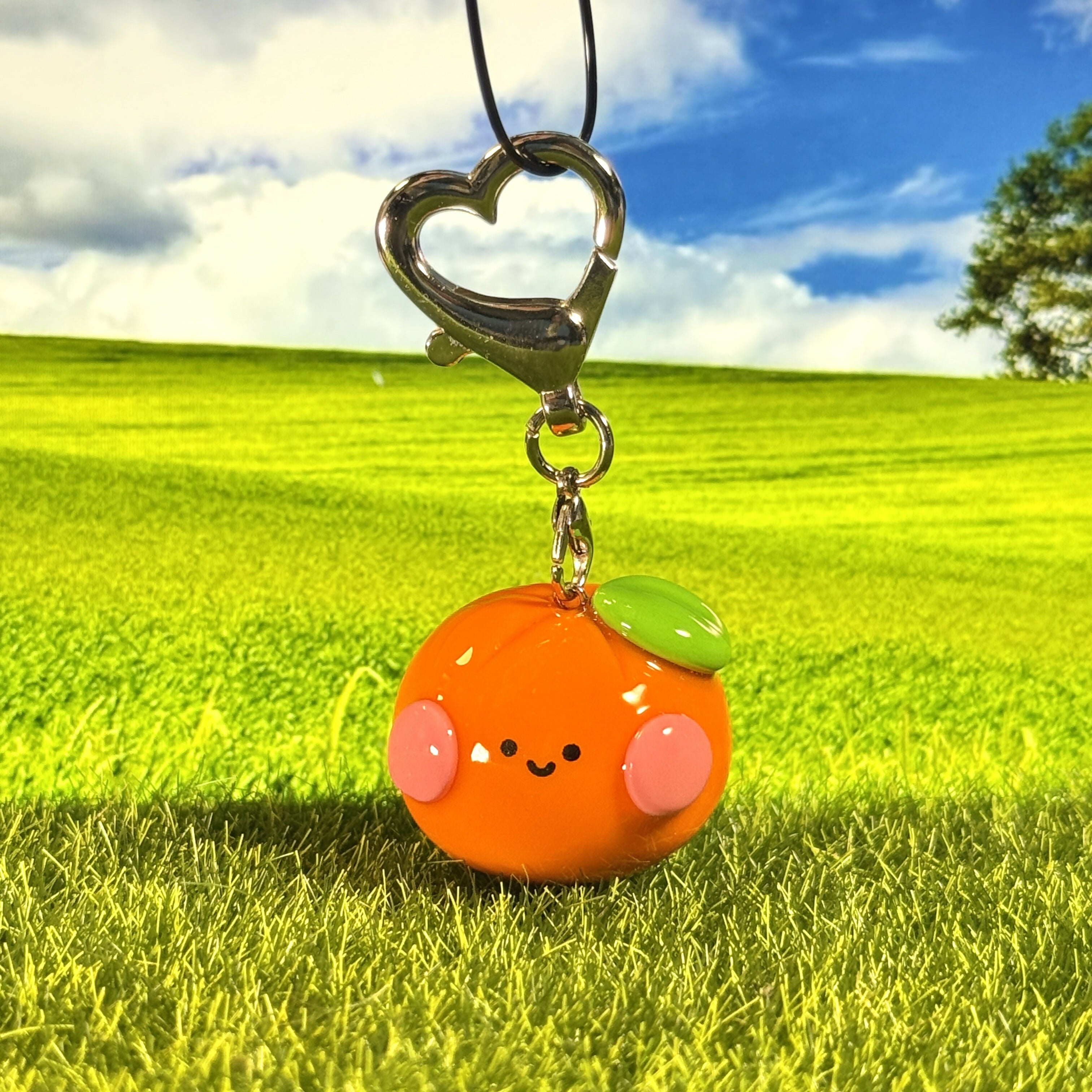 Happy Orange Keychain
